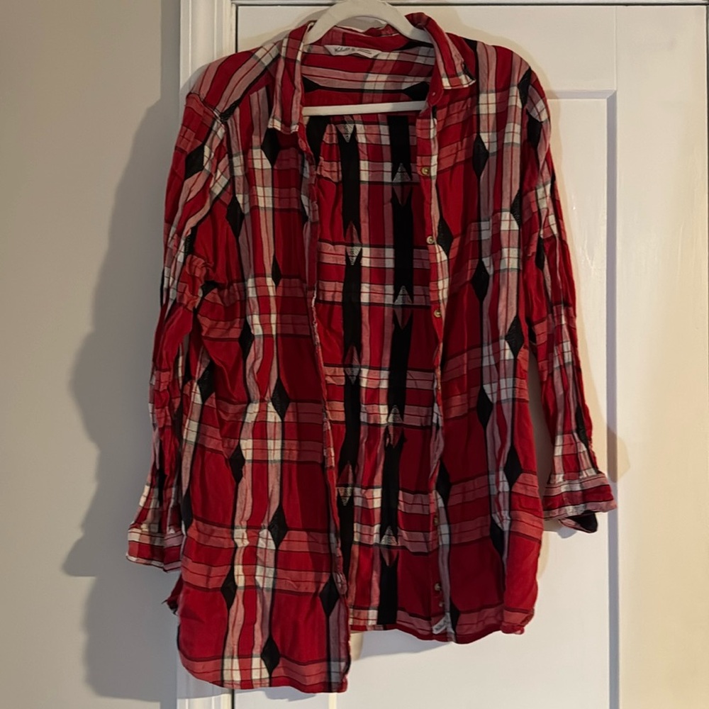 Woolrich XL Women’s Red/Black/White Flannel